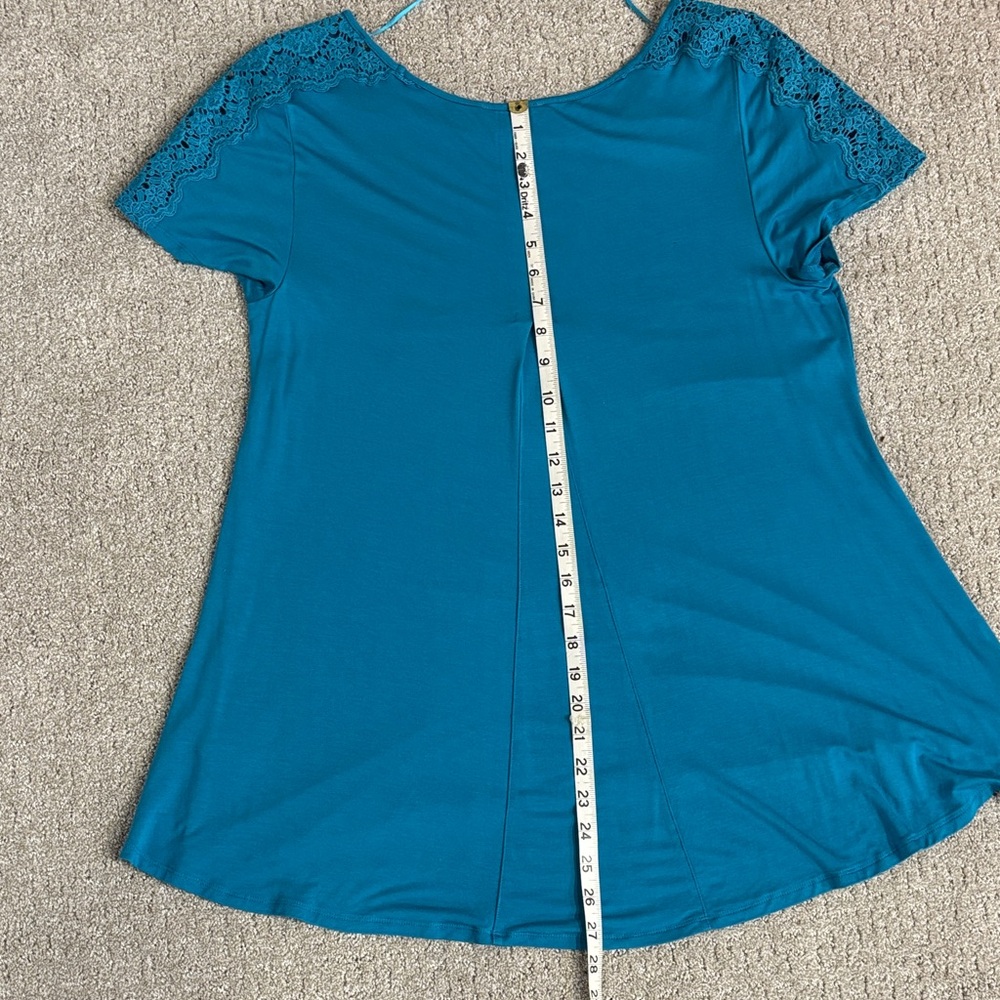 Cable & Gauge Blue Short Sleeve Top XL - Picture 5 of 5